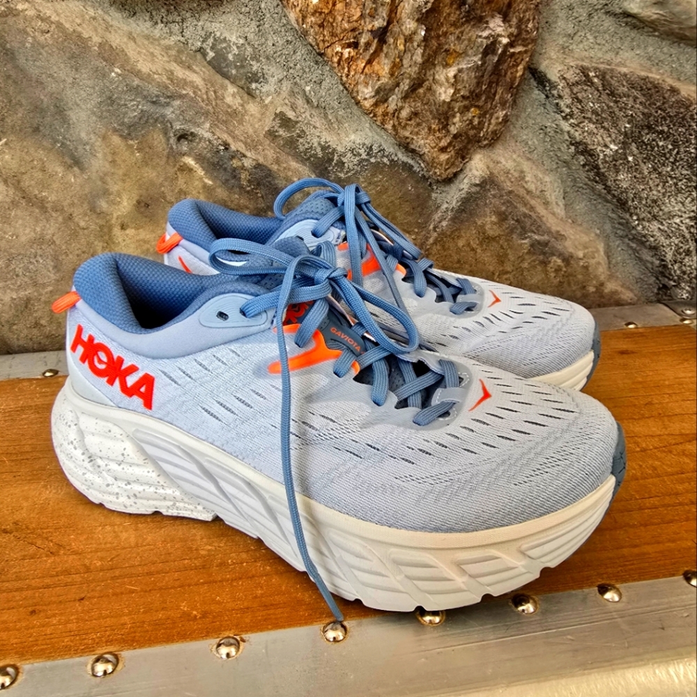 Hoka Gaviotta Running Sneaker Blue and Orange Size 6.5 Never Used